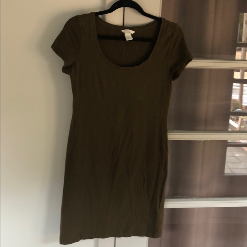 HM Olive Body Con mini Dress